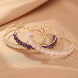 Bracelet Quartz Rose Améthyste Aigue-Marine – Énergie & Douceur - Biloria