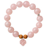 Bracelet Quartz Rose Argent 925 – Douceur Florale et Chance - Biloria