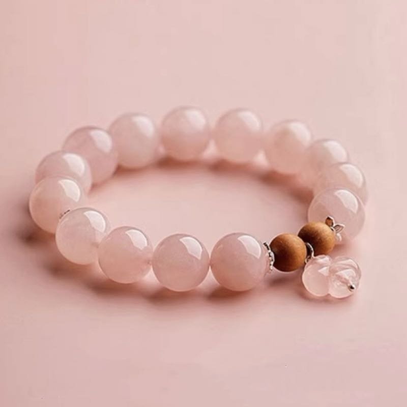 Bracelet Quartz Rose Argent 925 – Douceur Florale et Chance - Biloria