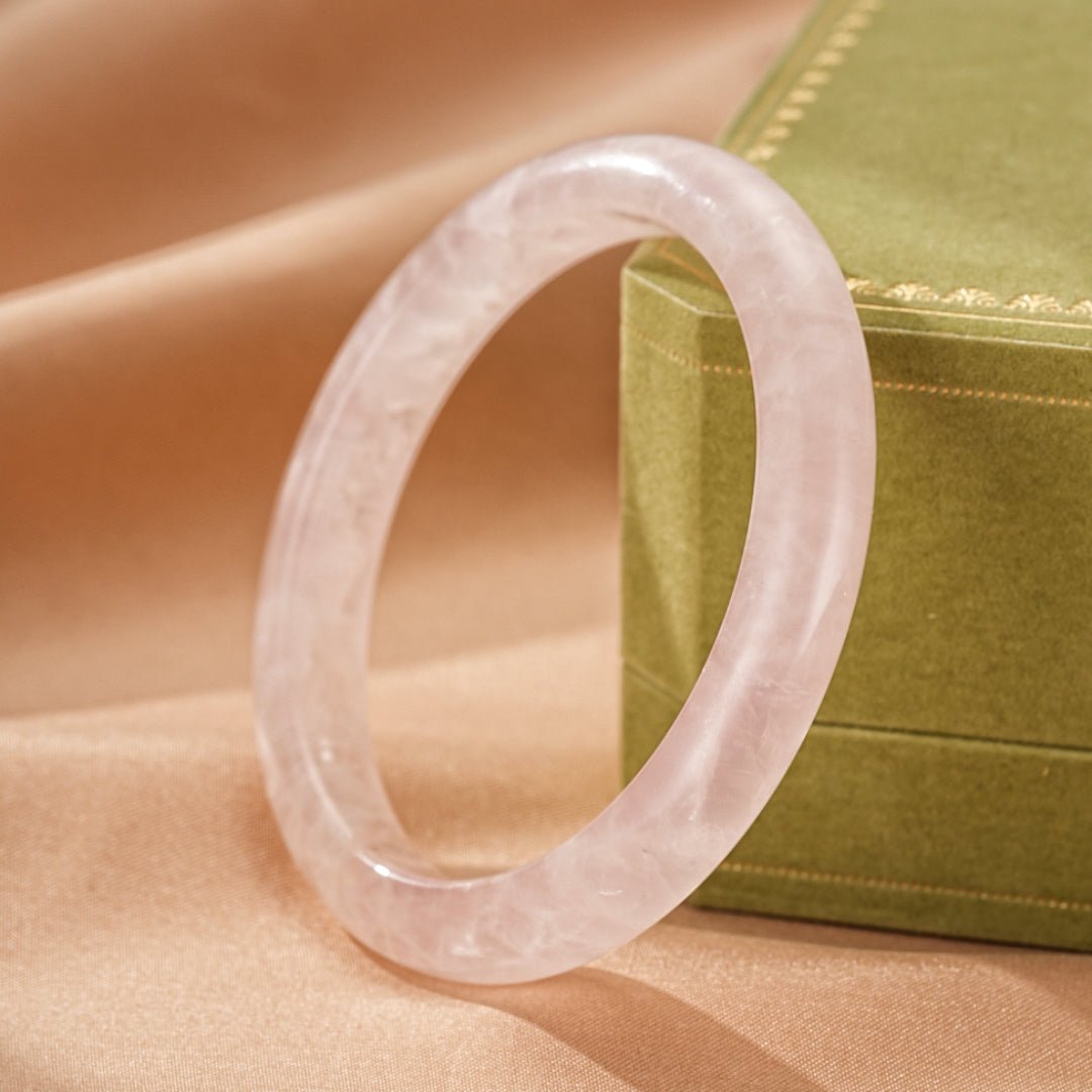 Bracelet Quartz Rose Jonc Douceur du Cœur - Biloria
