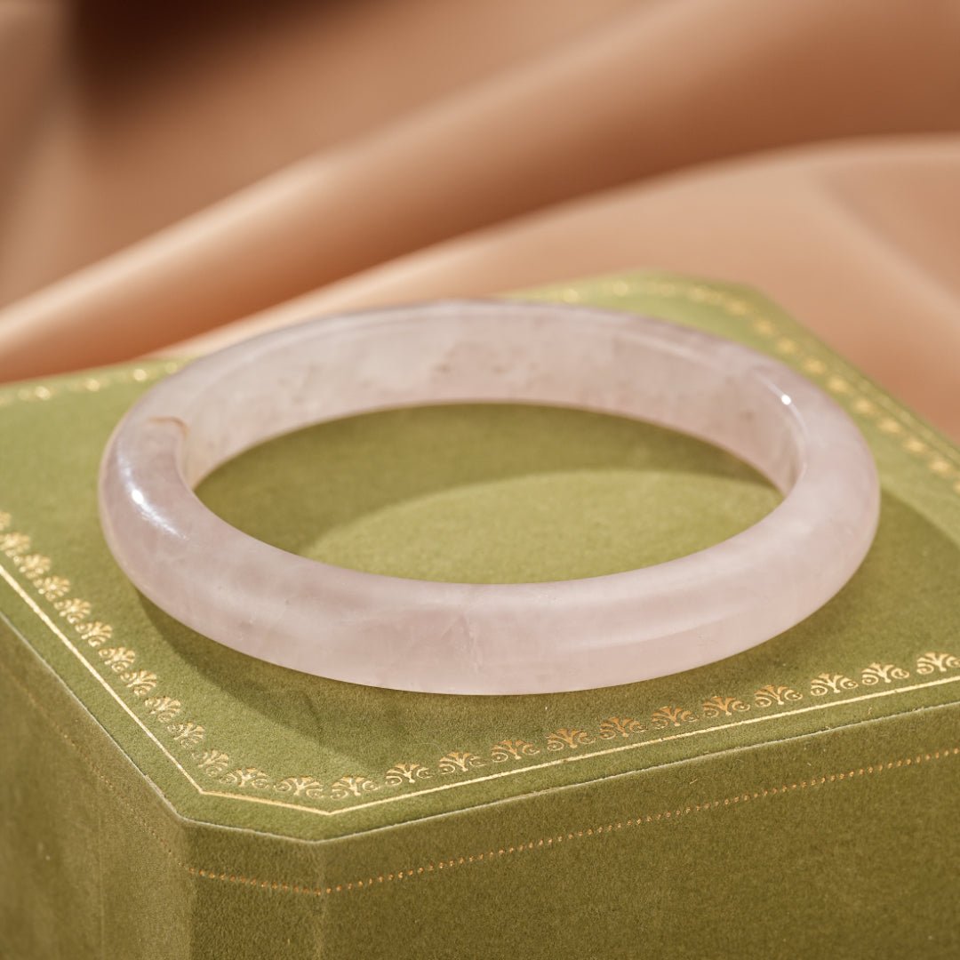 Bracelet Quartz Rose Jonc Douceur du Cœur - Biloria