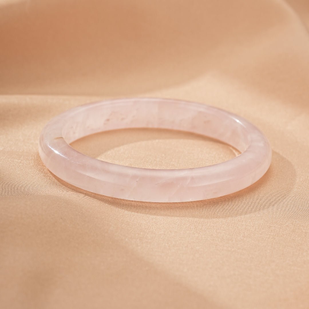 Bracelet Quartz Rose Jonc Douceur du Cœur - Biloria