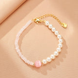 Bracelet Quartz Rose Œil de Chat Perle – Amour et Protection - Biloria