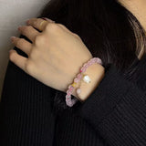 Bracelet Quartz Rose Tulipe - Bijou Cœur et Amour - Biloria