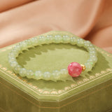 Bracelet Rhodonite et Jade Vert – Apaisement et Harmonie - Biloria
