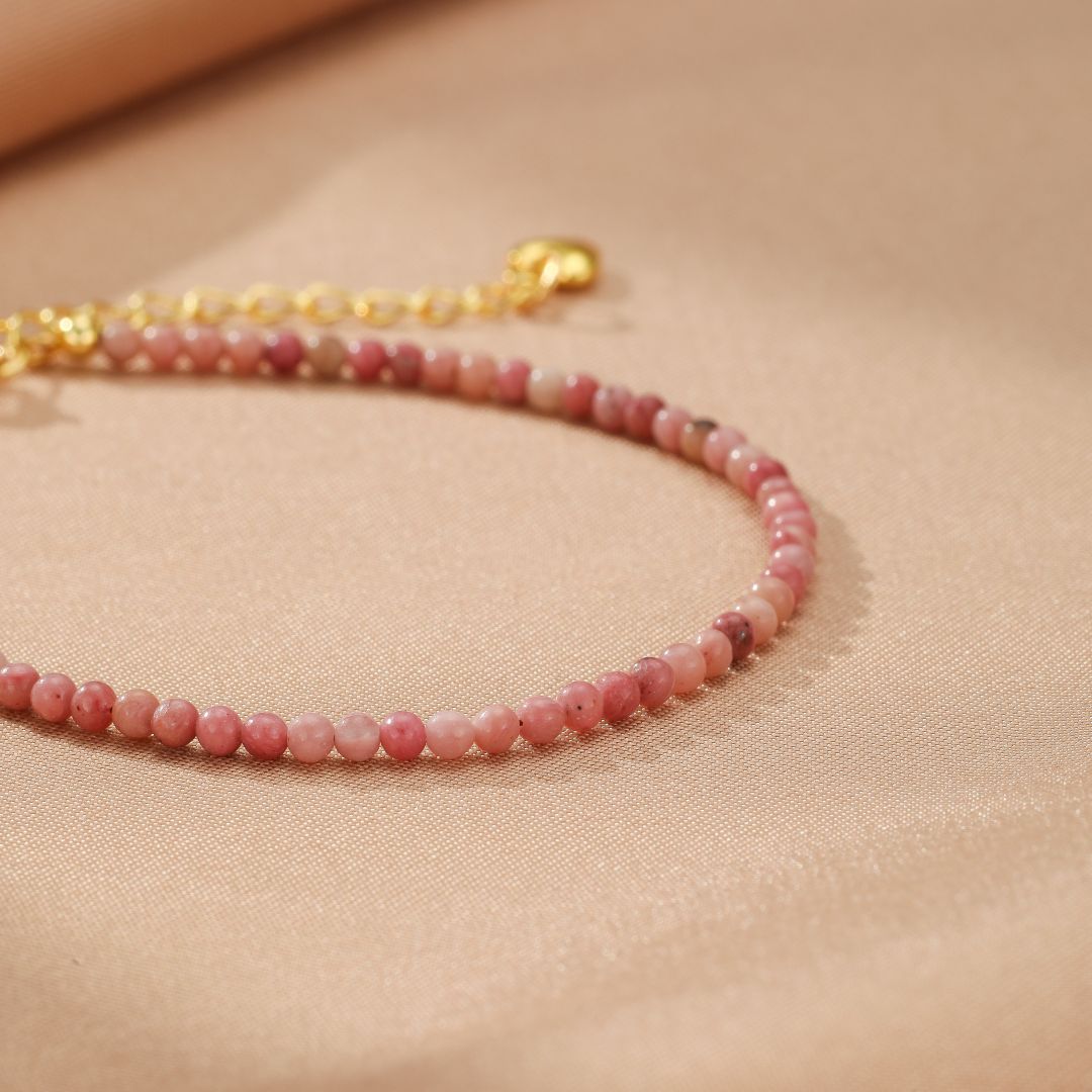 Bracelet Rhodonite Perles Roses Douces - Biloria