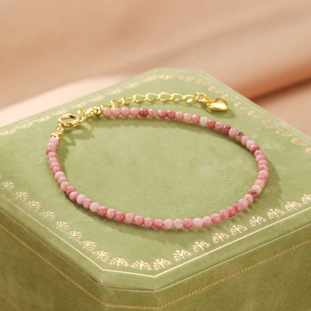 Bracelet Rhodonite Perles Roses Douces - Biloria