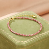 Bracelet Rhodonite Perles Roses Douces - Biloria