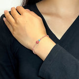Bracelet Rhodonite Perles Turquoises Harmonie Émotionnelle - Biloria