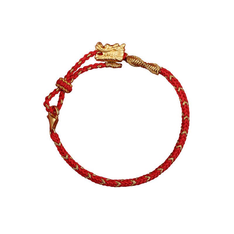 Bracelet Rouge Dragon Eternel Fil Rouge Lithotherapie - Biloria