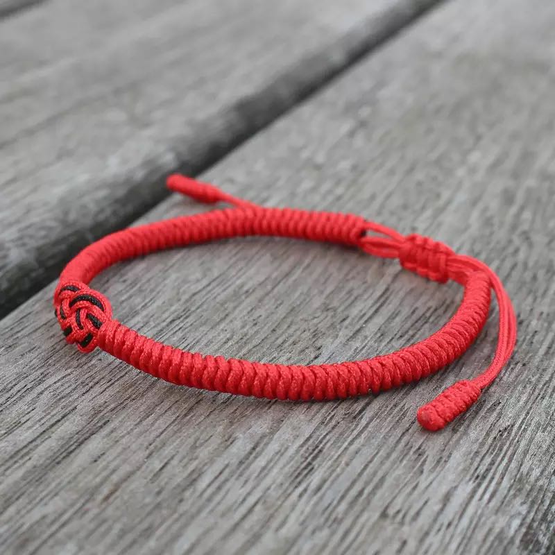 Bracelet Rouge et Noir Dragon Fil Rouge Couple ou Ami - Biloria