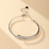 Bracelet Serpent Cuivre Plaqué Platine Bijou Tendance Bureau - Biloria