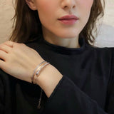 Bracelet Serpent Cuivre Plaqué Platine Bijou Tendance Bureau - Biloria
