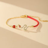 Bracelet Serpent Fil Rouge Feng Shui - Protection et Énergie - Biloria