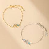 Bracelet Serpent Opale Turquoise Argent 925 Ajustable - Biloria