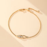 Bracelet Serpent Tête de Serpent Doré Zircon Bijou Cadeau - Biloria