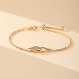 Bracelet Serpent Tête de Serpent Doré Zircon Bijou Cadeau - Biloria