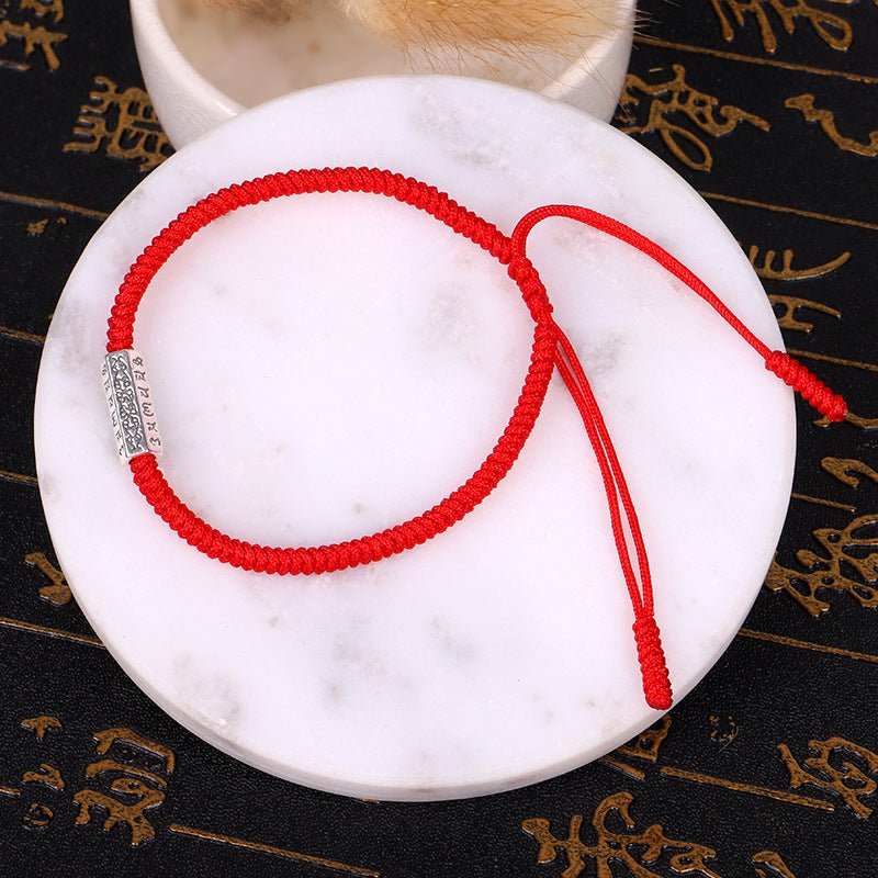Bracelet Six Mantras Fil Rouge - Protection et Chance au Quotidien - Biloria