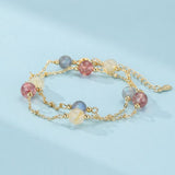 Bracelet spirituel Labradorite Quartz Fraise Citrine - Biloria