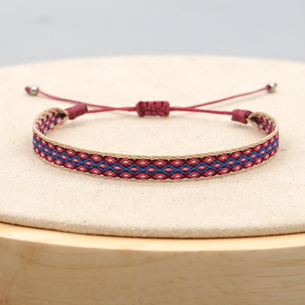 Bracelet Tibétain Tressé Main Lapis Lazuli 4mm Sérénité Nature - Biloria