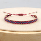 Bracelet Tibétain Tressé Main Lapis Lazuli 4mm Sérénité Nature - Biloria