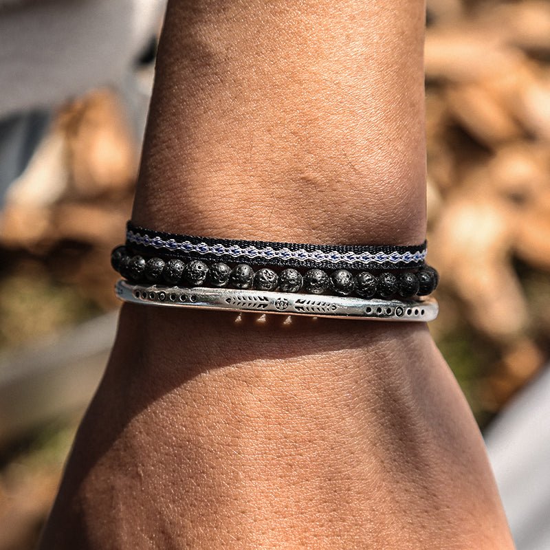 Bracelet Tibétain Trio Ancrage – Stabilité et Harmonie Naturelle - Biloria