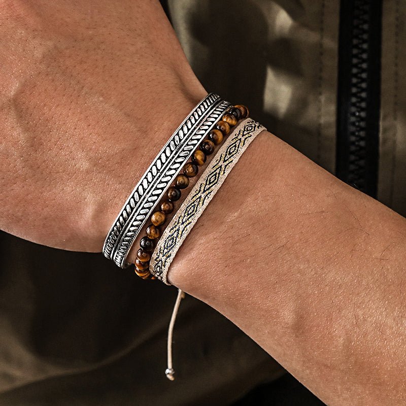 Bracelet Tibétain Trio : Force Intérieure et Protection - Biloria