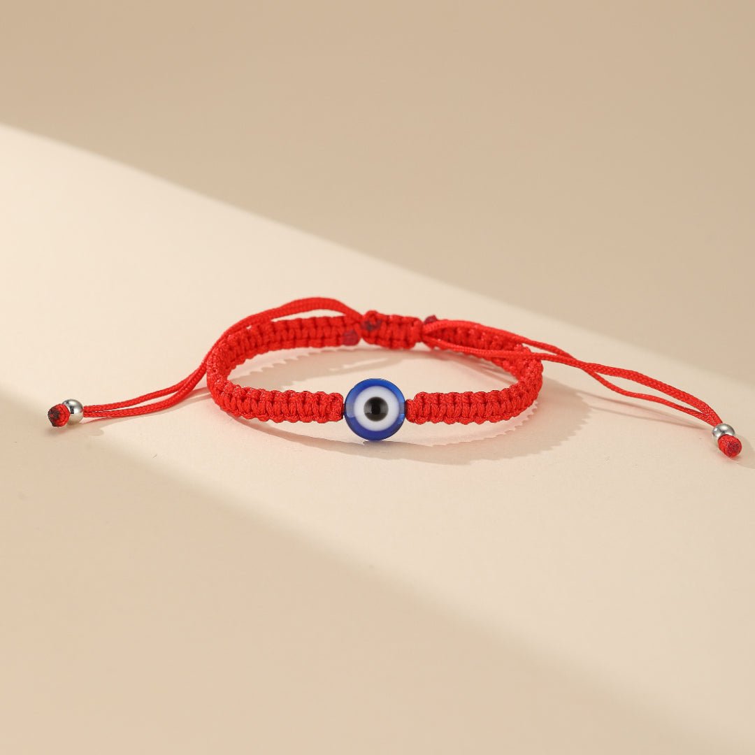 Bracelet Tissé Main Protection Mauvais Œil pour Couple ou Ami - Biloria