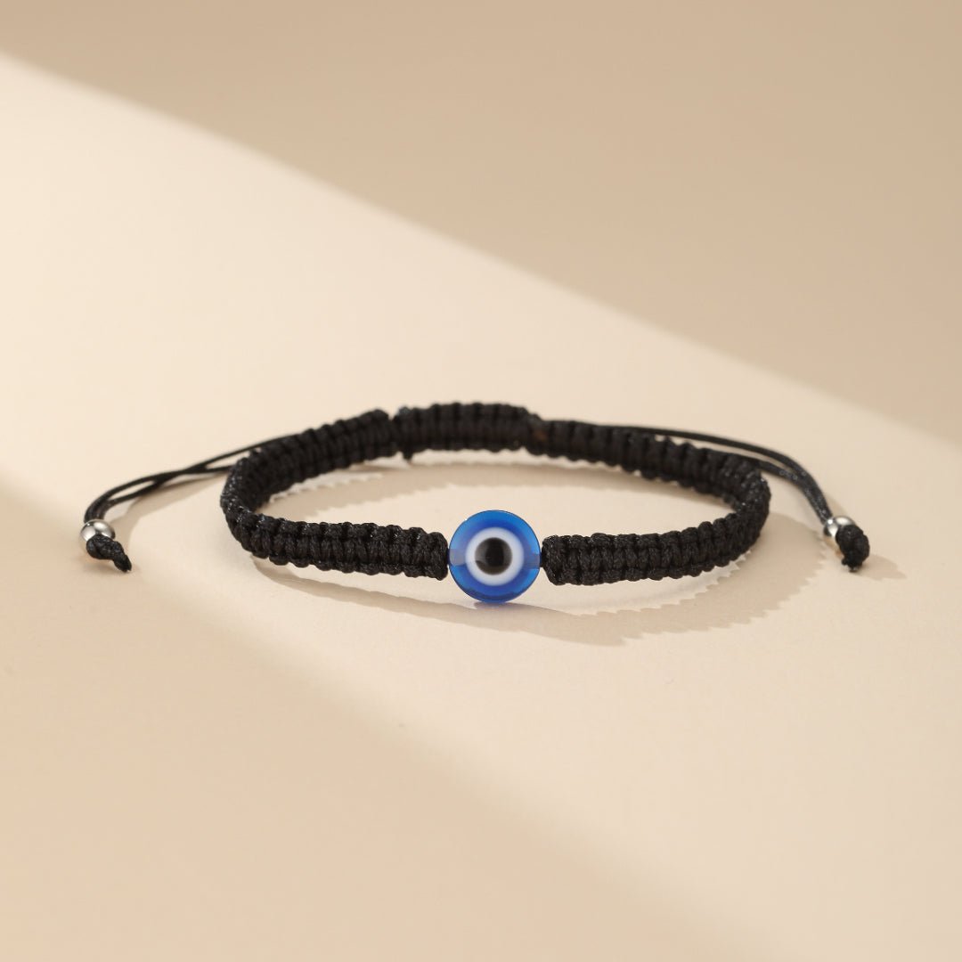 Bracelet Tissé Main Protection Mauvais Œil pour Couple ou Ami - Biloria