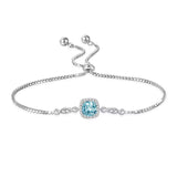 Bracelet Topaze Bleue Étoile Océans Argent 925 - Biloria