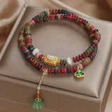 Bracelet Tourmaline Lotus – Protection et Harmonie pour le Bureau - Biloria