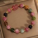 Bracelet Tourmaline Pixiu Protection Abondance - Biloria