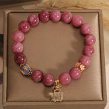 Bracelet Tourmaline Rose et Cristal de Roche pour Émotions Douces - Biloria