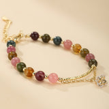 Bracelet Tourmaline Rose Éternelle : Bijou Ajustable - Biloria