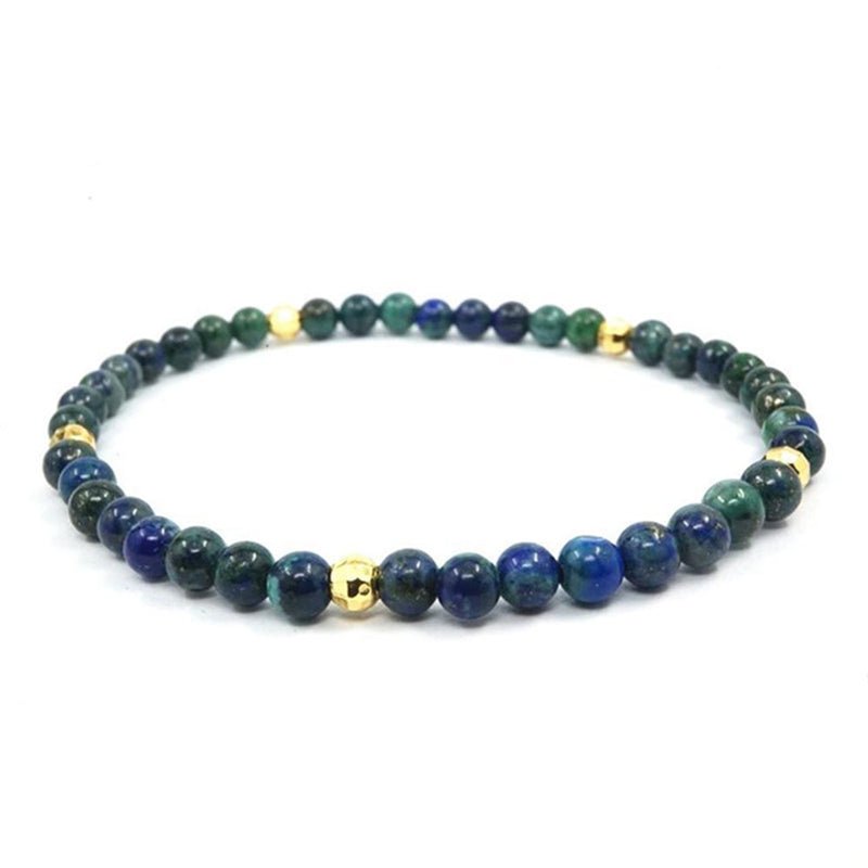 Bracelet Tresse Tibétain Lapis Lazuli Plume Argent - Biloria