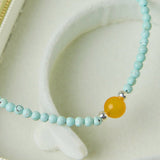 Bracelet Turquoise Argent Ajustable Protection Bien-Être - Biloria