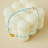 Bracelet Turquoise Argent Ajustable Protection Bien-Être - Biloria