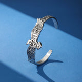 Bracelet Viking Acier Aigle Nordique - Puissance et Liberté - Biloria