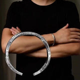 Bracelet Viking Jonc Torsadé Runes Symboles Origine - Biloria