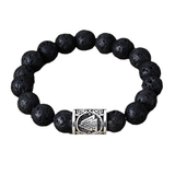 Bracelet Viking Pierre de Lave - Symbole de Force et Cadeau - Biloria