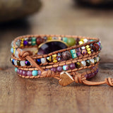 Bracelet Wrap Améthyste Jaspe – Sérénité et Spiritualité - Biloria