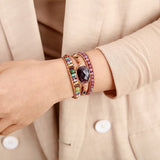 Bracelet Wrap Améthyste Jaspe – Sérénité et Spiritualité - Biloria