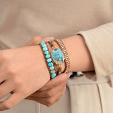 Bracelet Wrap Turquoise Cuir – Bijou Tendance Bureau - Biloria