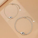 Bracelets Couple Argent 925 Symbole Infini Fiançailles - Biloria