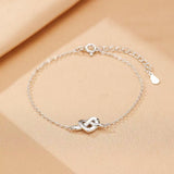 Bracelets Couple Argent 925 Symbole Infini Fiançailles - Biloria