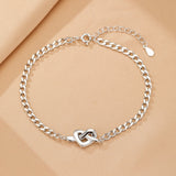 Bracelets Couple Argent 925 Symbole Infini Fiançailles - Biloria