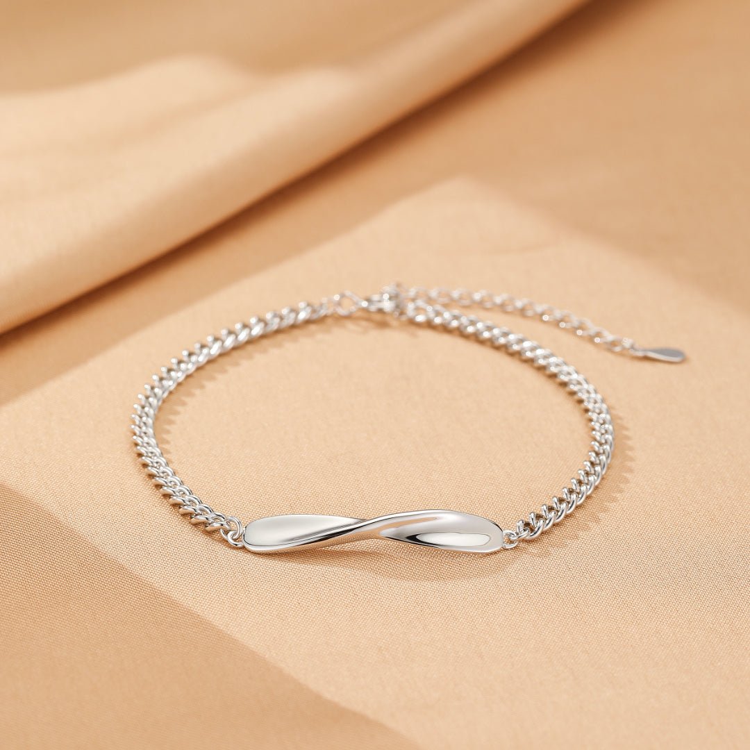 Bracelets Couple Torsadés Argent 925 - Bijoux Harmonie - Biloria