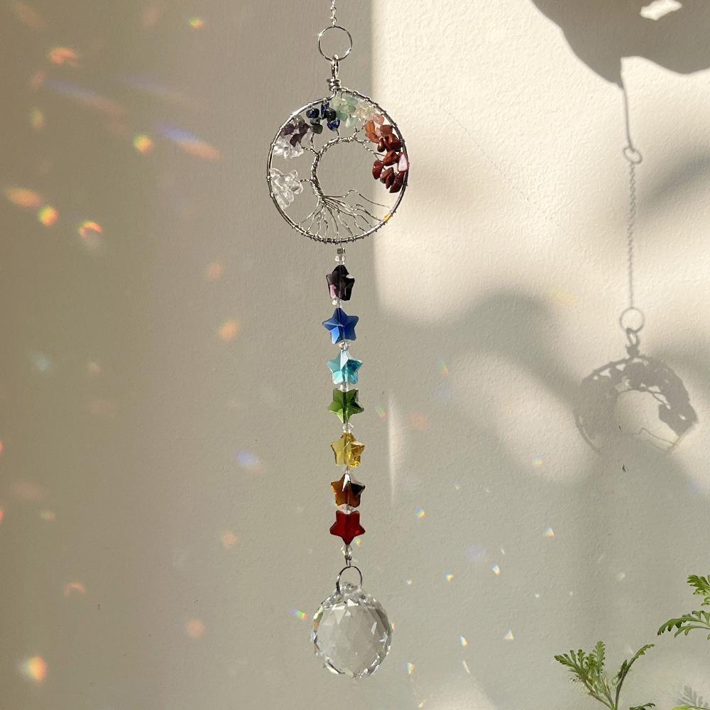 Capteur de Soleil Arbre de Vie 7 Chakras pour Harmonie Intérieure - Biloria