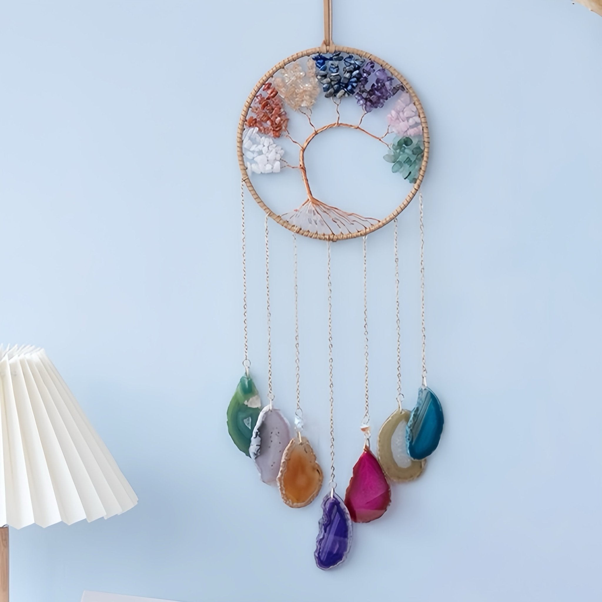Capteur de Soleil Arbre de Vie en Agate – Harmonie Spirituelle - Biloria