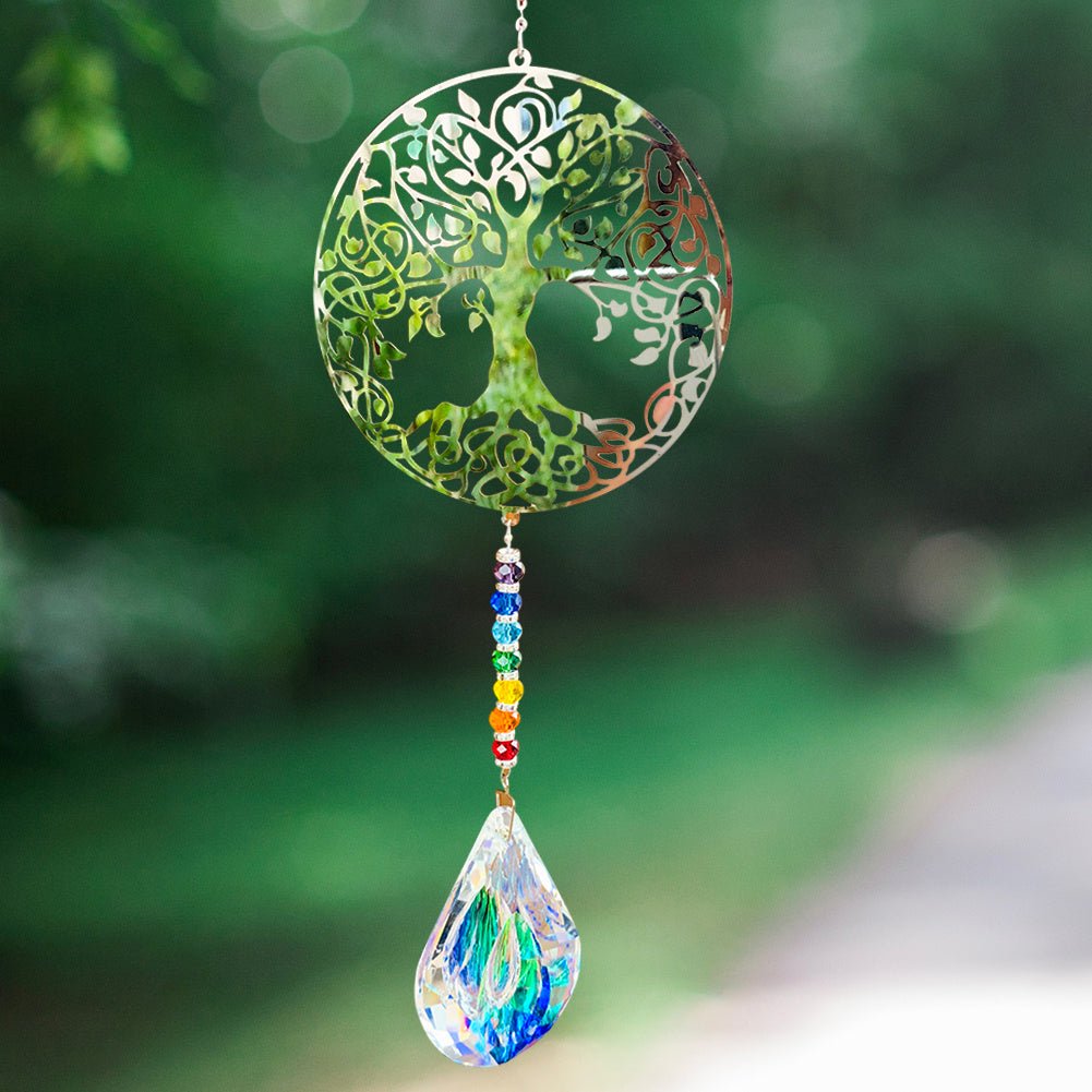 Capteur de Soleil Arbre de Vie en Cristal de Roche pour Épanouissement - Biloria